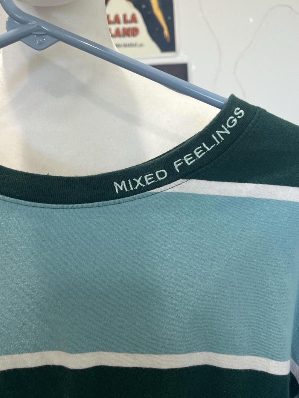 Mixed Feelings Striped Long Sleeve Tee - Teal & Dark Green